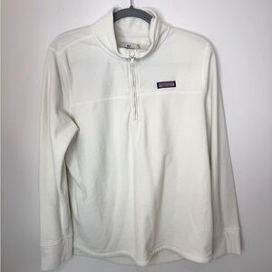 Vineyard Vines White Quarter-Zip Sweatshirt